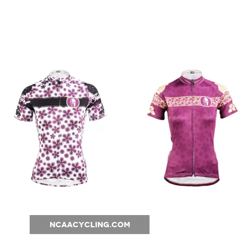 Two Women's Purple Cycling Jerseys Short-sleeve Summer Sportswear gear Pro Cycle Clothing Racing Apparel Outdoor Sports Leisure Biking T-shirt NO.608/631
