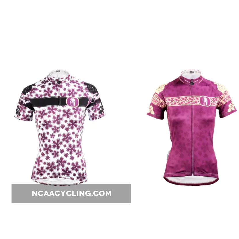 Two Women's Purple Cycling Jerseys Short-sleeve Summer Sportswear gear Pro Cycle Clothing Racing Apparel Outdoor Sports Leisure Biking T-shirt NO.608/631
