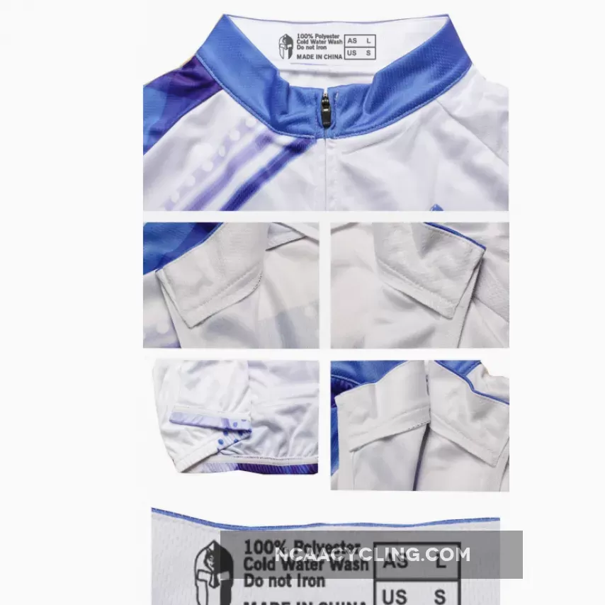 Men's Blue Long/short-sleeve Cycling Jersey with Patterns for Outdoor Sportswear Leisure Breathable Bike Shirt Bicycle Clothing NO.199