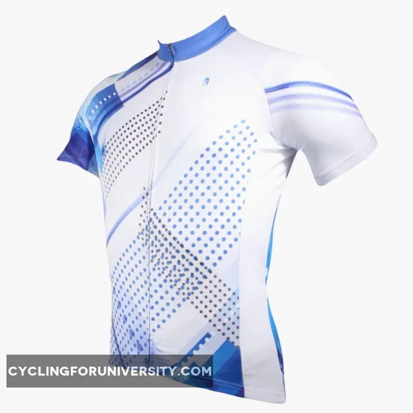 Men's Blue Long/short-sleeve Cycling Jersey with Patterns for Outdoor Sportswear Leisure Breathable Bike Shirt Bicycle Clothing NO.199