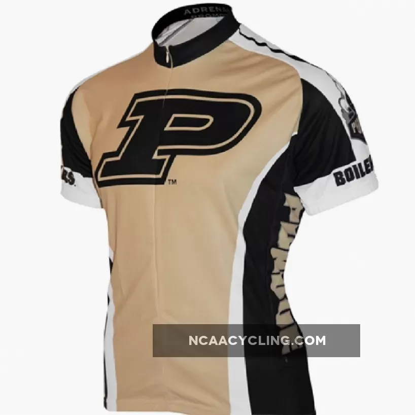 Purdue University Boilermakers 3/4 zip Men's Short Sleeve Cycling Jersey / Purdue Bike Jersey PURDUE-MED