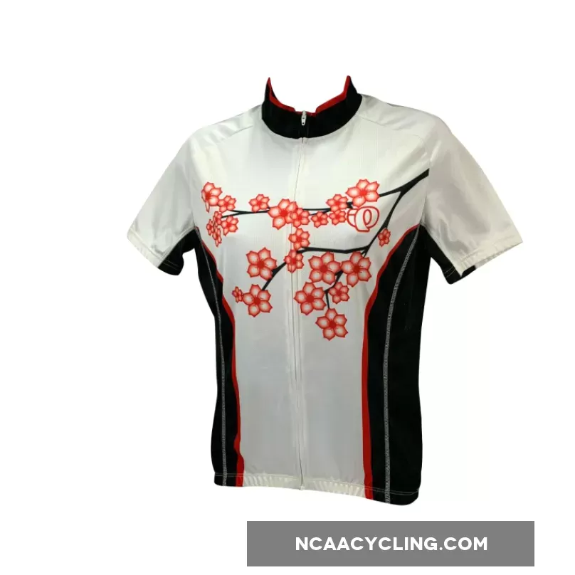 Pearl Izumi Elite Women Full Zip Short Sleeve Cycling Jersey White/Flowers Med / Pearl Izumi Bike Jersey