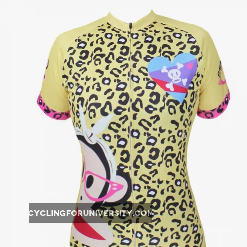 Big Mouth Monkey Woman's Short-sleeve Cycling Jersey Summer Paul Frank NO.087