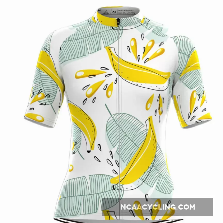 Women's Fruit Print Aloha Hawaiian Jersey-Banana