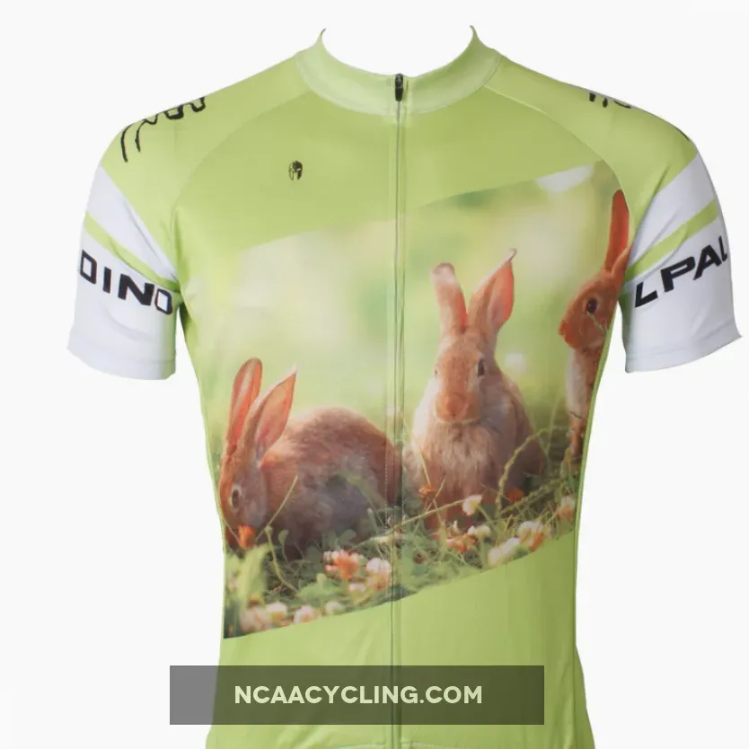 ILPALADINO Rabbit Nature Men's Professional MTB Cycling Jersey Breathable and Quick Dry Comfortable Bike Shirt for Summer NO.561