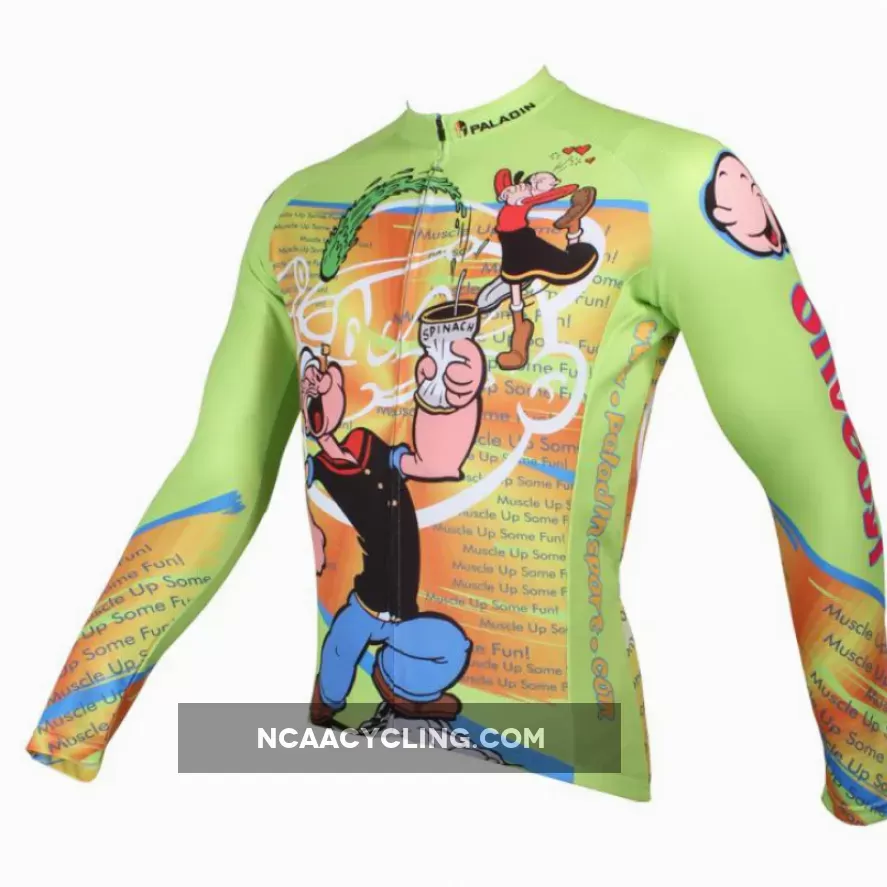 Popeye Spinach Men's Bicycling Long/Short-sleeve Jersey/Suit Summer