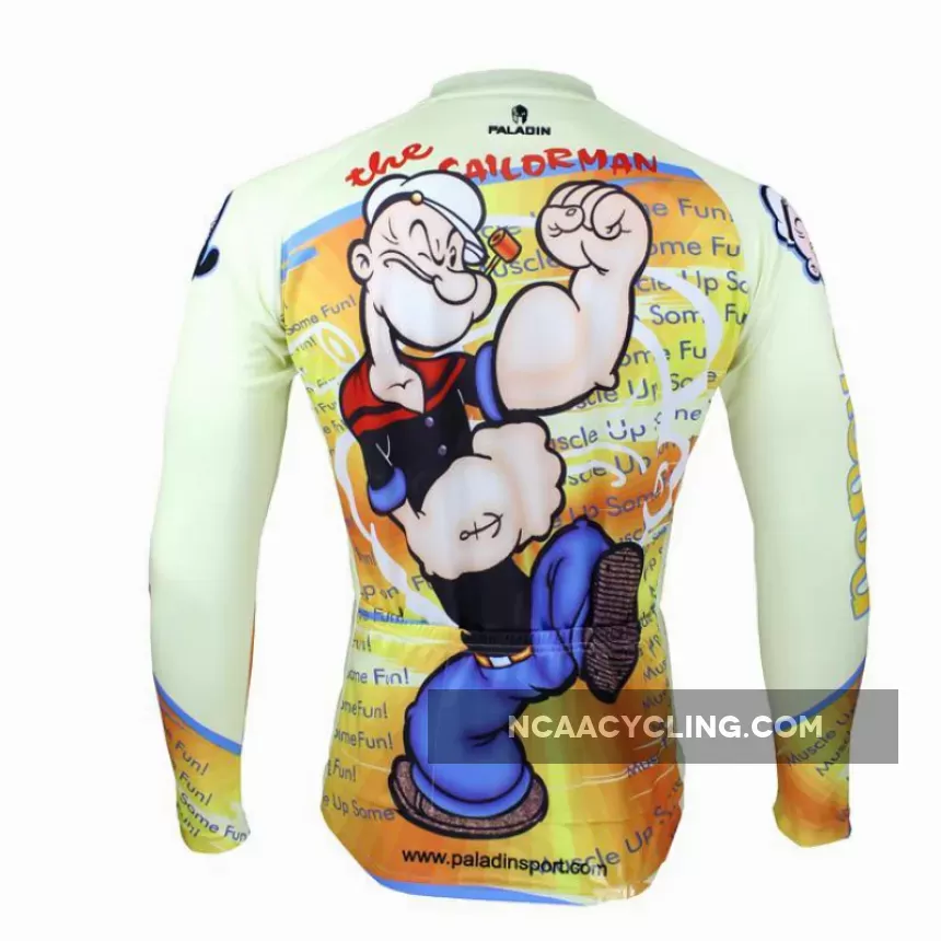 Popeye Spinach Men's Bicycling Long/Short-sleeve Jersey/Suit Summer