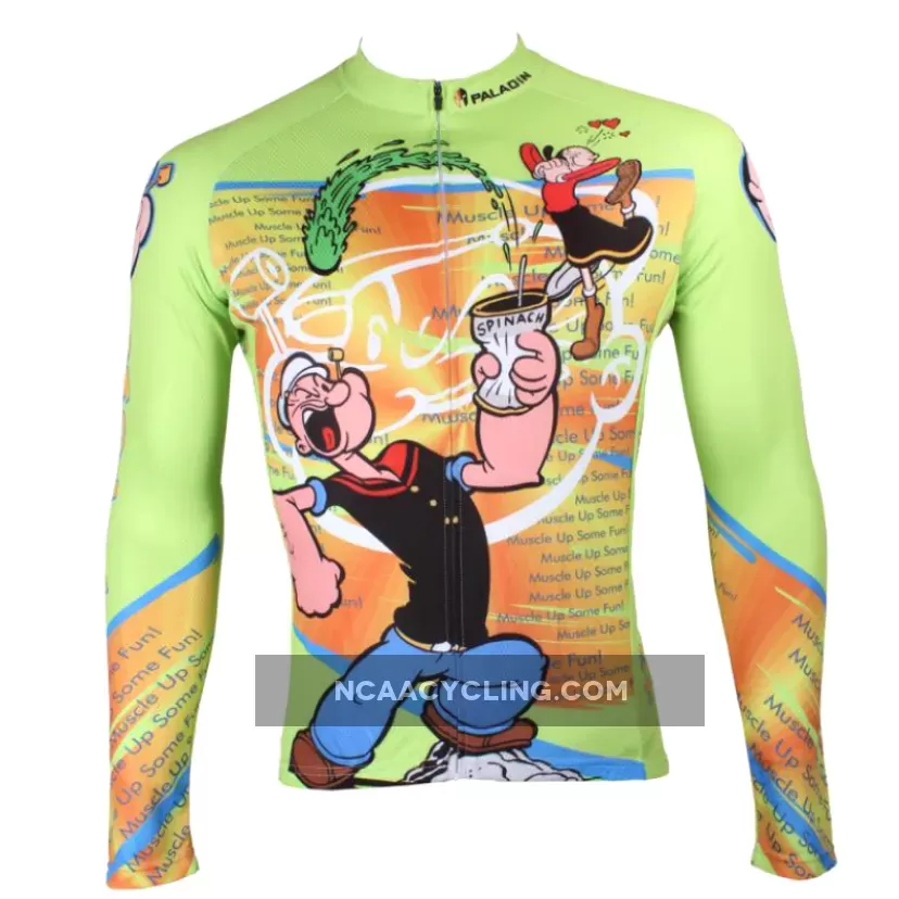 Popeye Spinach Men's Bicycling Long/Short-sleeve Jersey/Suit Summer