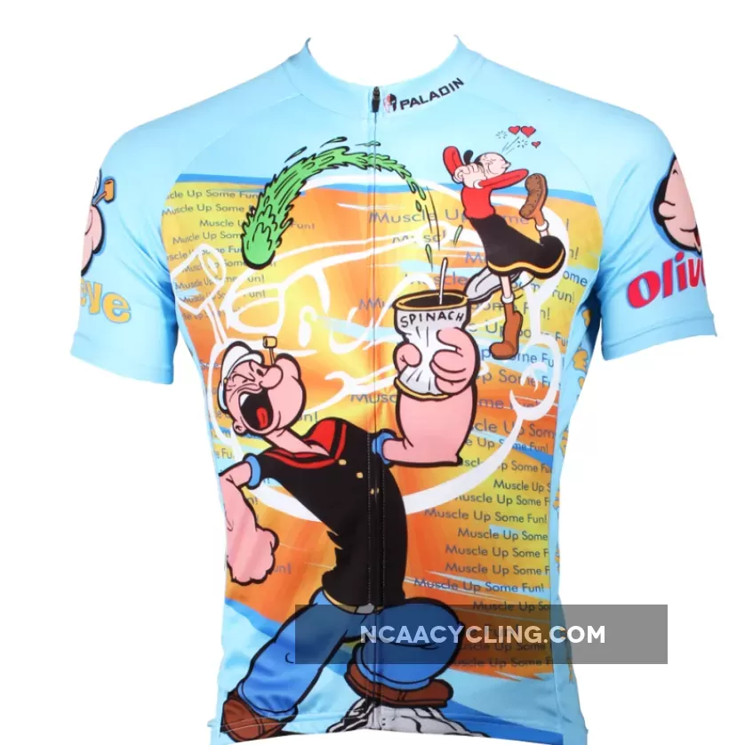 Popeye Spinach Men's Bicycling Long/Short-sleeve Jersey/Suit Summer