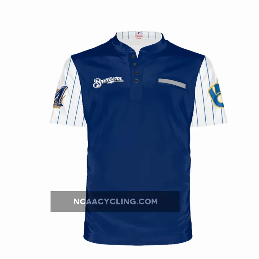 Milwaukee Brewers Men's Henley Outlet BRW1H20M