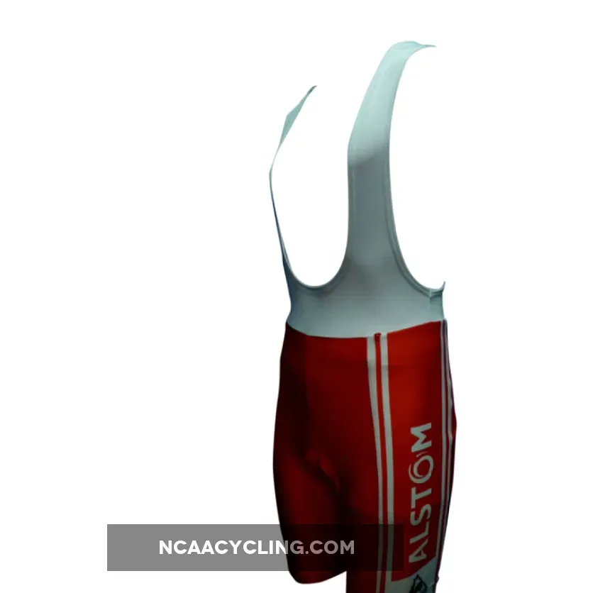 2012 Team Alstom Bic Cycling Bib Shorts In White For Sale