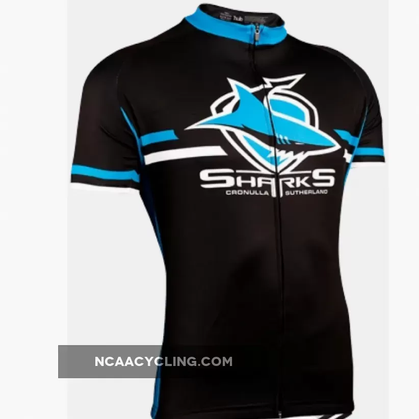 NRL Cronulla-Sutherland Sharks Short Sleeve Cycling Jerseys