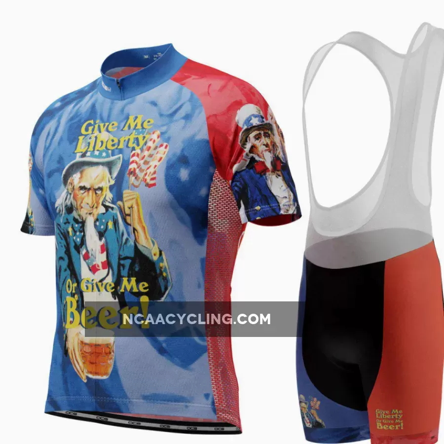 Men's Uncle Sam Liberty or Beer Short Sleeve Cycling Kit