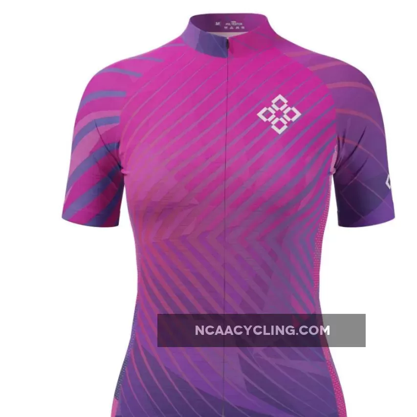 Women's Pink Geo Short Sleeve Cycling Jersey To Buy