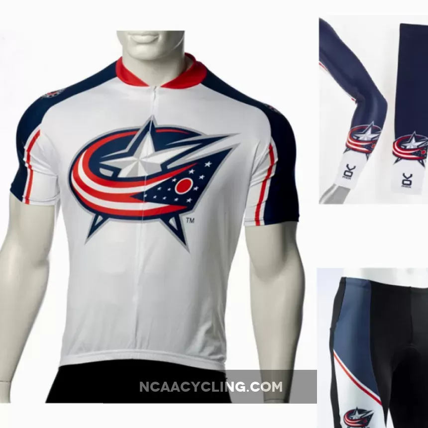 NHL Columbus Blue Jacket Cycling Jerseys Bib Shorts Arm Warmers