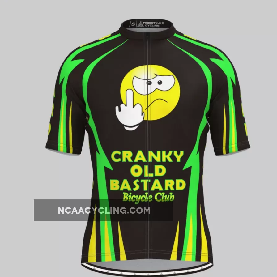 Cranky Old Bastard Men's Cycling Jersey Green Outlet