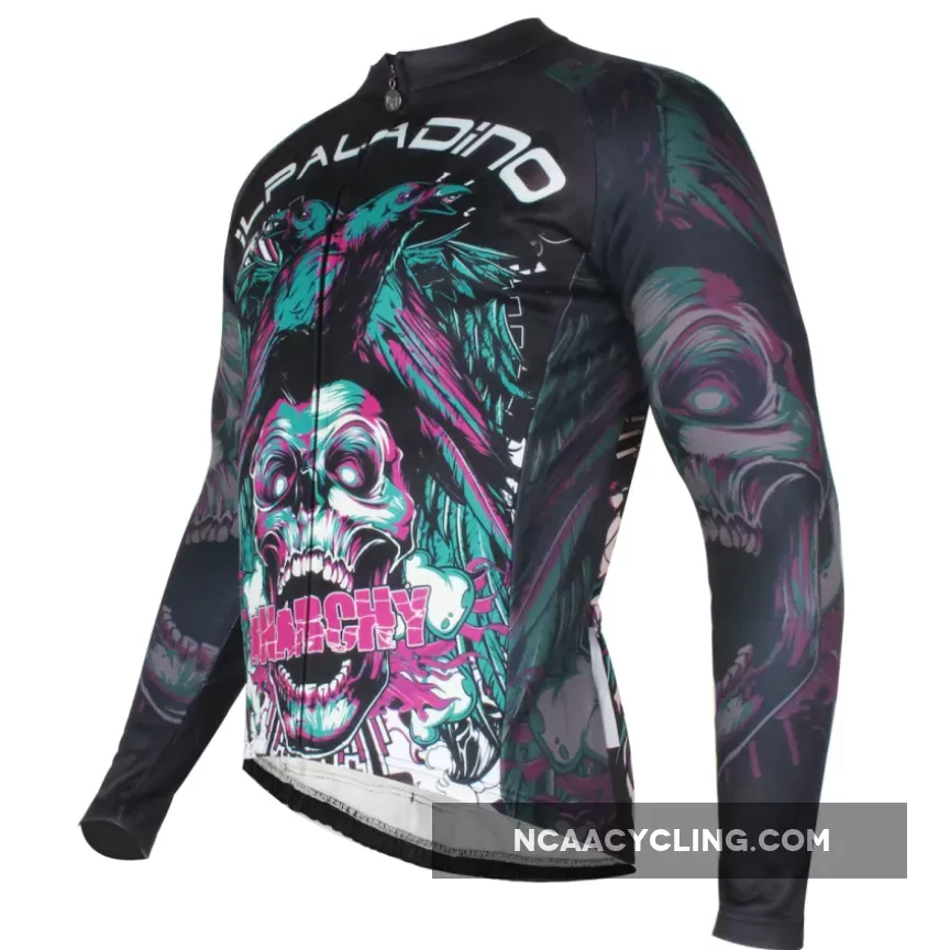 ILPALADINO Men's Sport Long Sleeves Cycling Jerseys Winter Exercise Bicycling Pro Cycle Clothing Racing Apparel Outdoor Sports Leisure Biking Shirts (Velvet) NO.720