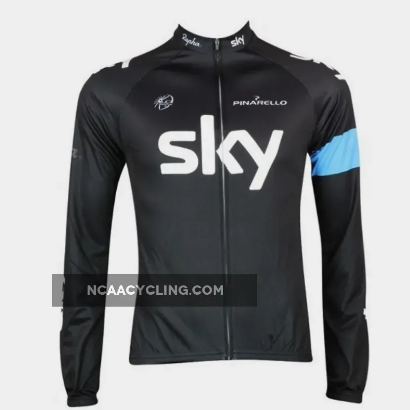 SKY Team 2013 Cycling Long Sleeve Jersey blue armband