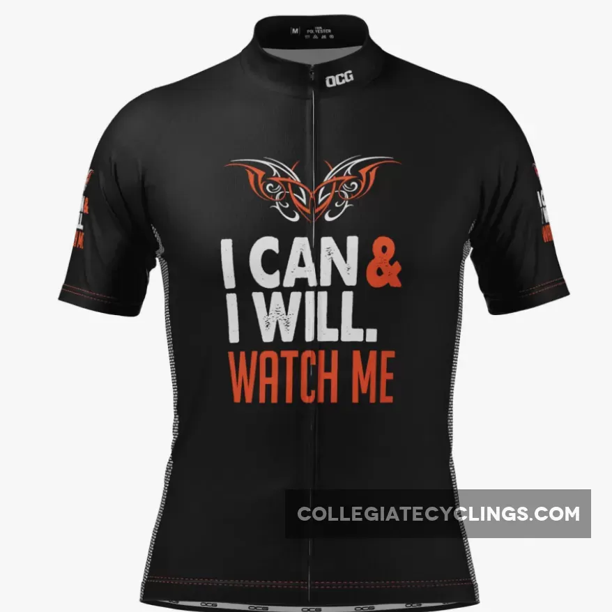 Men's I Can I Will Watch Me Short Sleeve Cycling Jersey