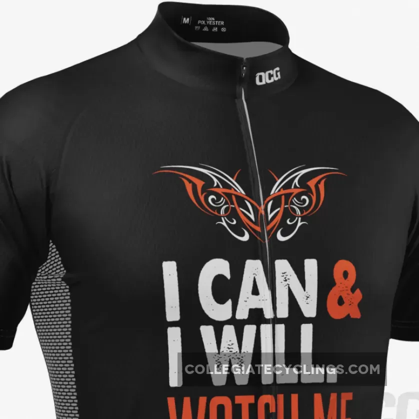 Men's I Can I Will Watch Me Short Sleeve Cycling Jersey