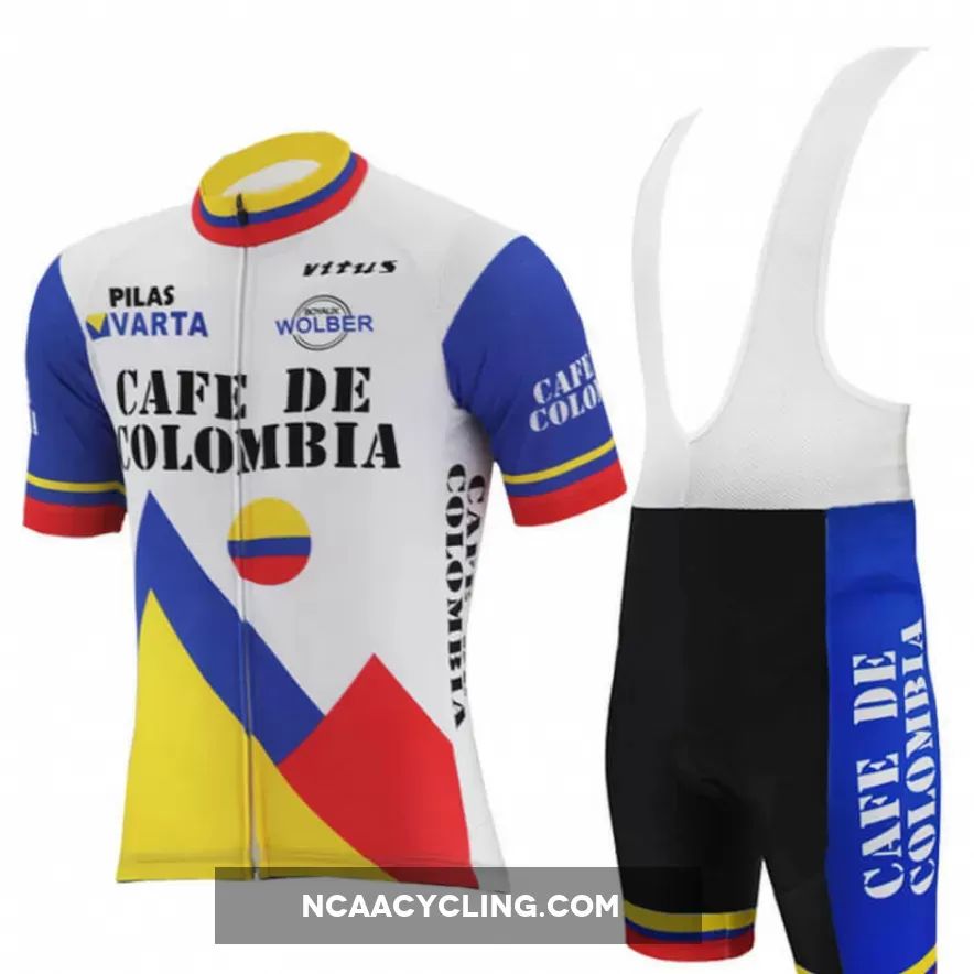 Cafe De Colombia Retro Men Cycling Team Jersey Outlet