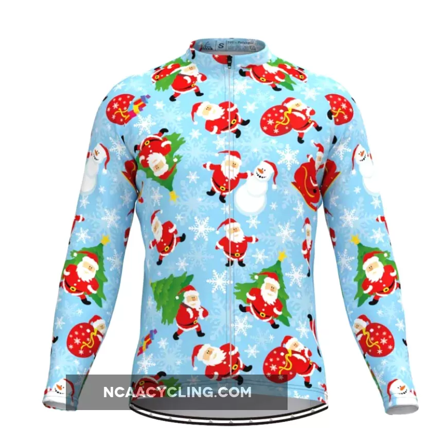Merry Christmas Santa Gifts Long Sleeve Cycling Jersey