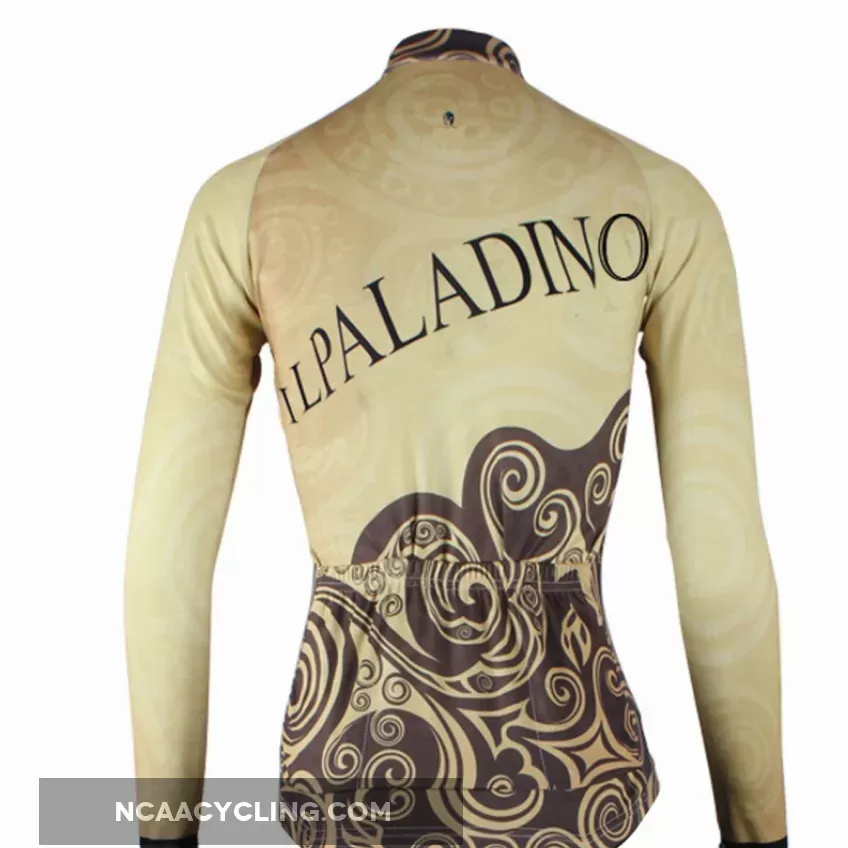 ILPALADINO Women's Long Sleeves Yellow Pattern Cycling Jersey Suit Spring Autumn Pro Cycle Clothing Racing Apparel Outdoor Sports Leisure Biking shirt NO.319