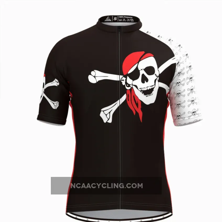 Jolly Roger Pirate Red Scarf Flag Men's Cycling Jersey