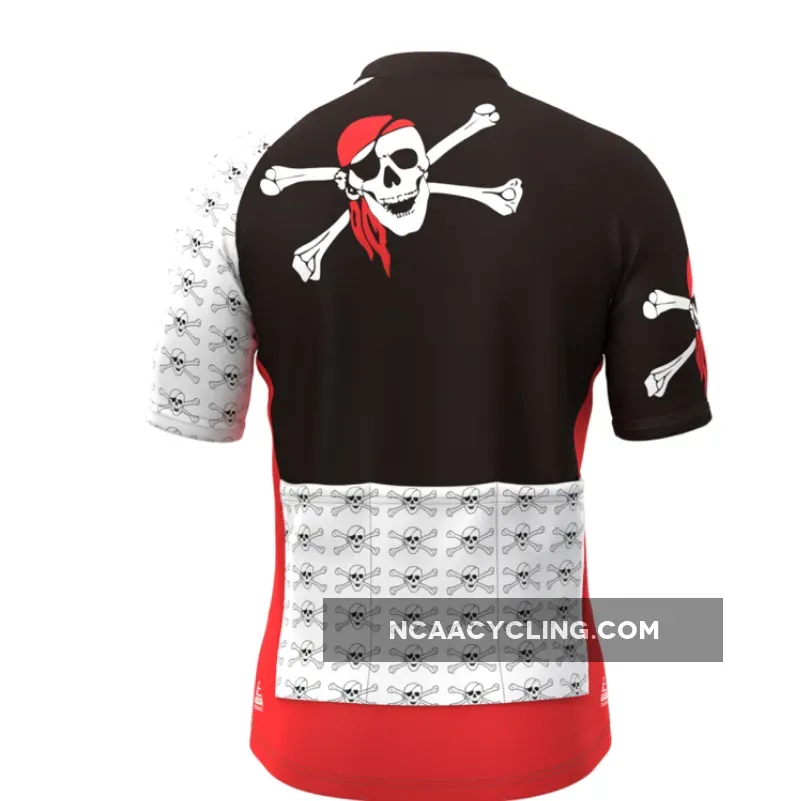 Jolly Roger Pirate Red Scarf Flag Men's Cycling Jersey