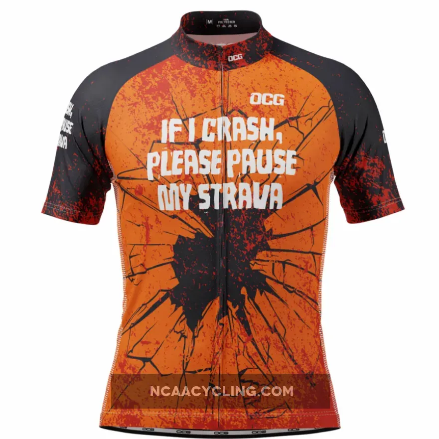 Men's Pause My Strava Short Sleeve Cycling Jersey Strava Jersey