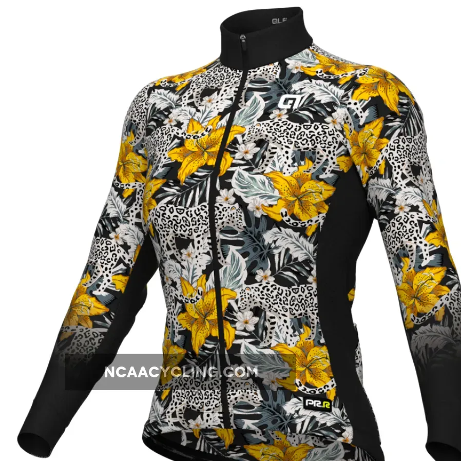 Ale PRR Hibiscus Long Sleeve Woman Jersey - Yellow For Sale