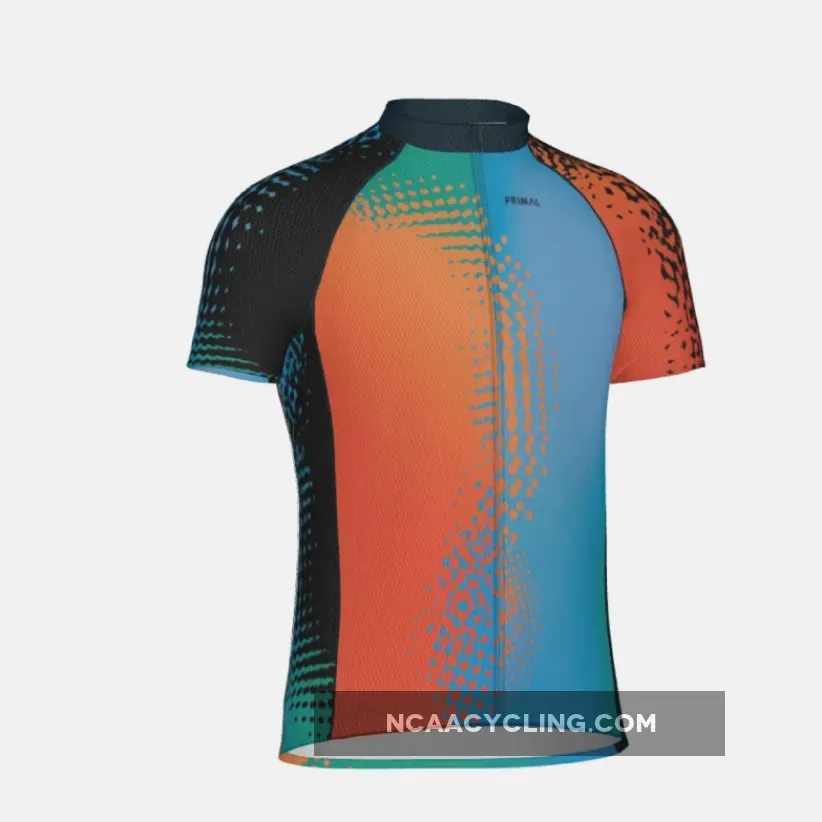 Cycling Jersey Heat Map Primal Full zip Sort Sleeve Men #Primal Bike Shirts