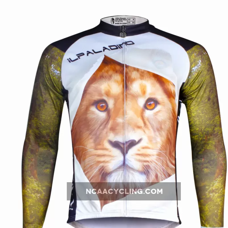 Ilpaladino Wild Lion Men's Long/Short-sleeve Cycling Bike jersey T-shirt Summer Spring Autumn Road Bike Wear Mountain Bike MTB Clothes Sports Apparel Top NO. 706