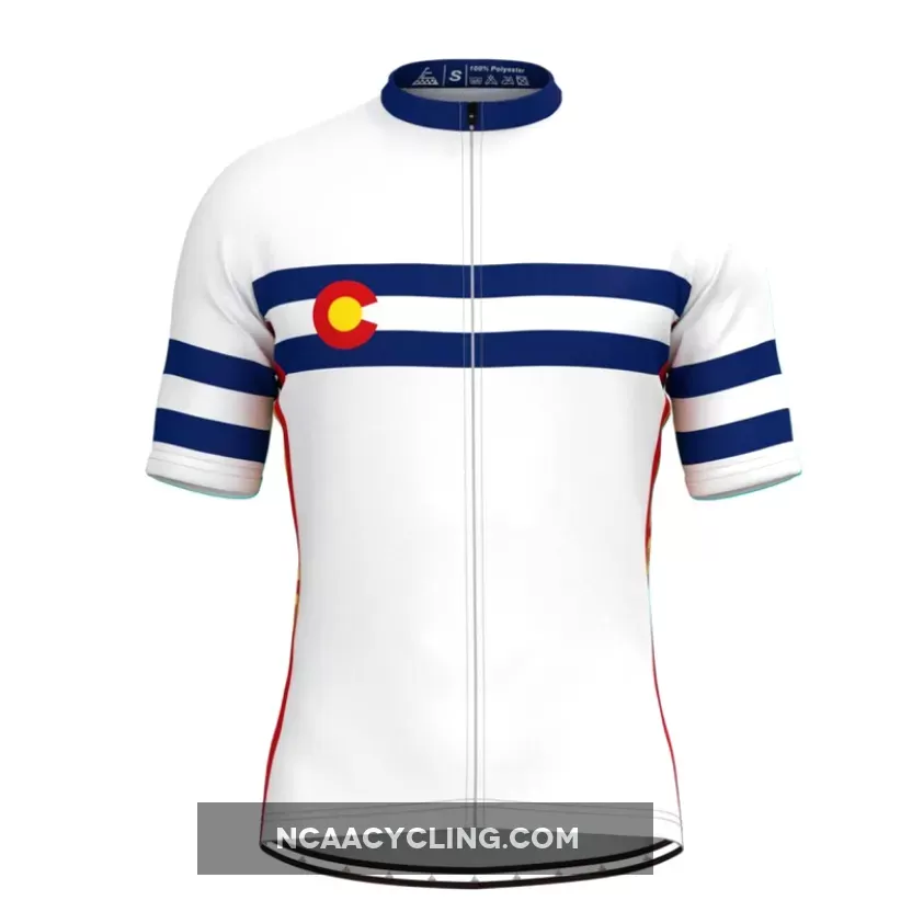 Colorado State Flag Men's Cycling Jersey White Online