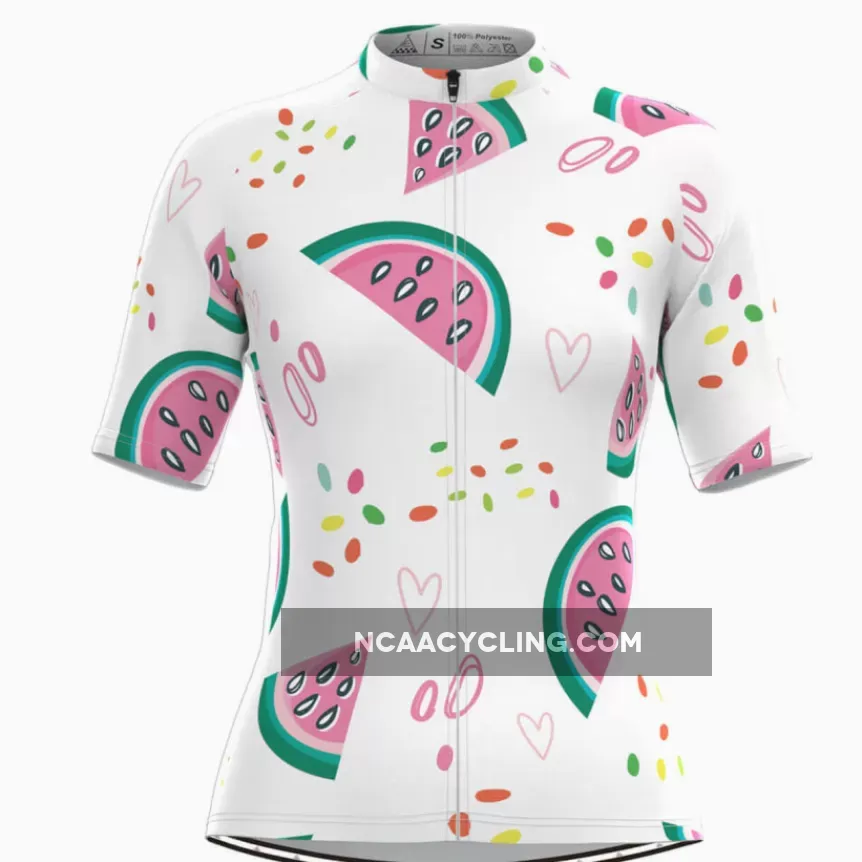 Women's Fruit Print Cycling Jersey - Watermelon Outlet