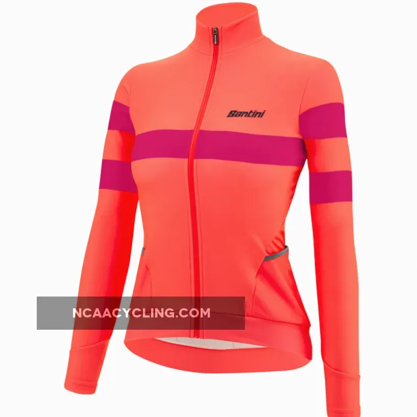 Santini Coral Bengal long sleeves woman jersey - Pink