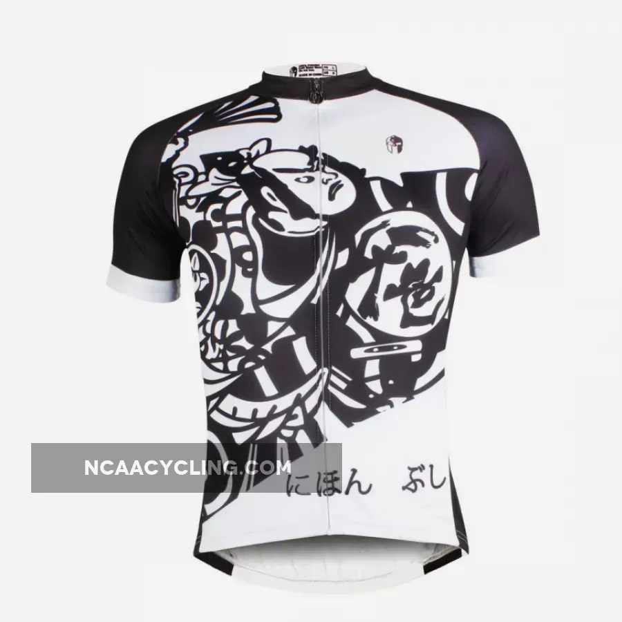 ILPALADINO Japanese Samurai Men's Cycling Jersey MTB Biking Apparel Bike Shirt Breathable and Quick Dry Comfortable Cycling Jersey Apparel Outdoor Sports Gear Leisure Biking T-shirt NO.697