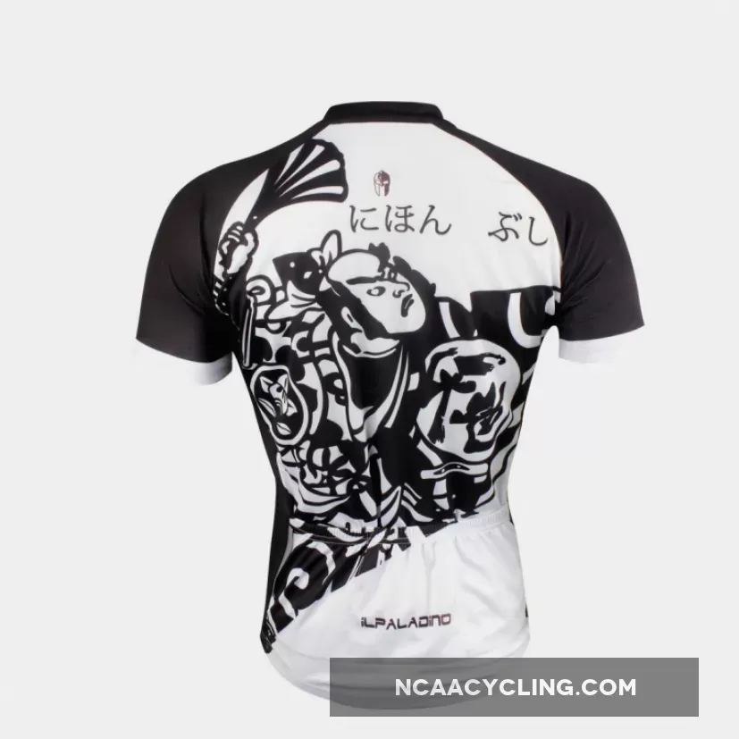 ILPALADINO Japanese Samurai Men's Cycling Jersey MTB Biking Apparel Bike Shirt Breathable and Quick Dry Comfortable Cycling Jersey Apparel Outdoor Sports Gear Leisure Biking T-shirt NO.697