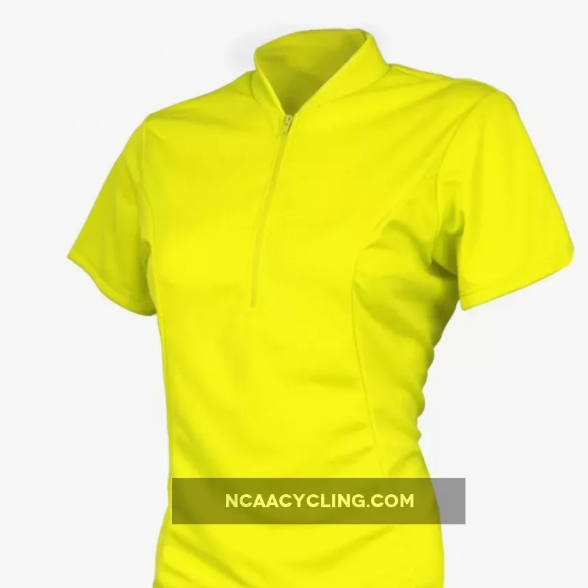 World Jerseys Women's Classic Short sleeve Half zip cycling jersey Neon Yellow