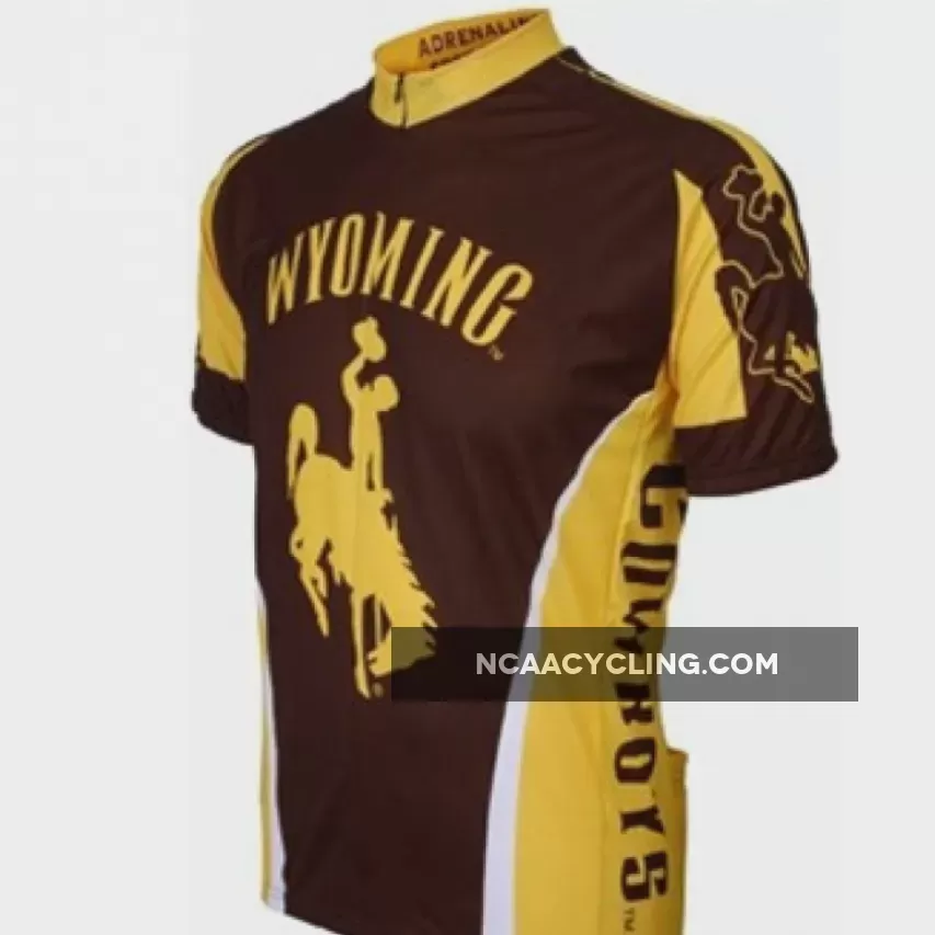 UW University of Wyoming Cowboys Short Sleeve Road Cycling Jersey