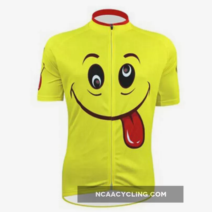 Spit Tongue Emoji Men's Cycling Jersey Brand New