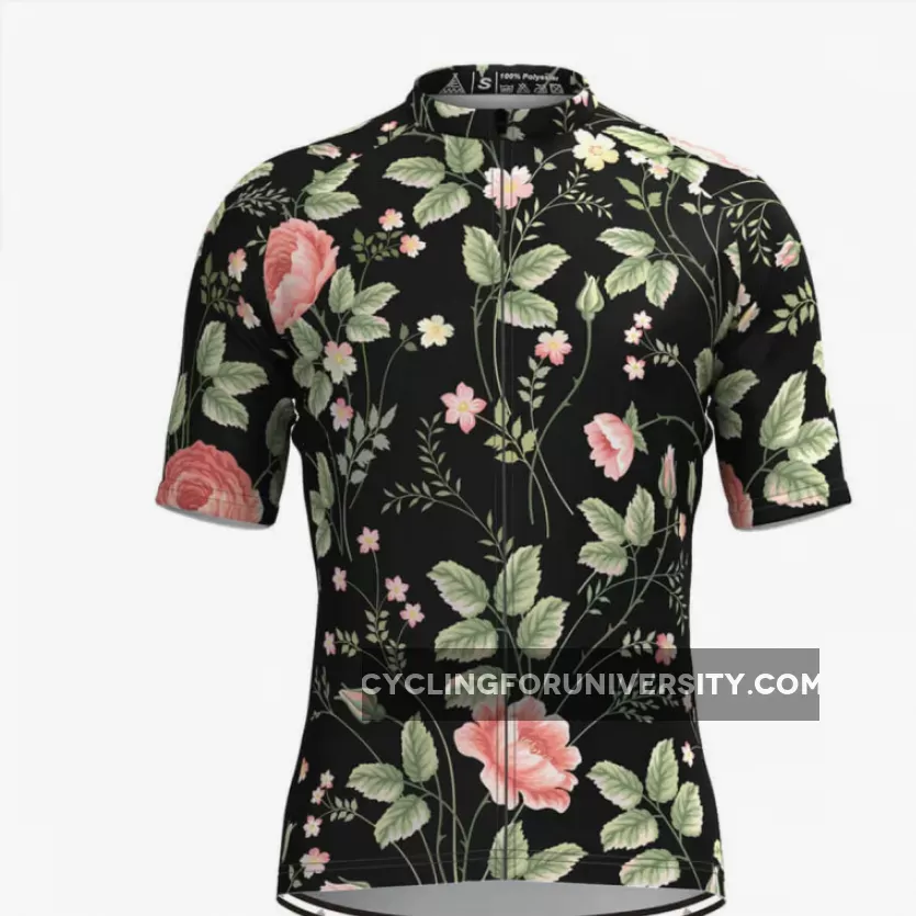 Men's Hawaiian Aloha Floral Print Cycling Jersey