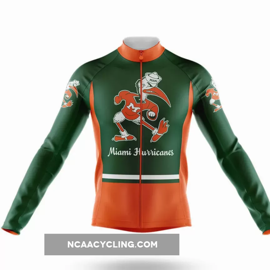 Restock Miami Canes Long Sleeve Cycling Jersey Only