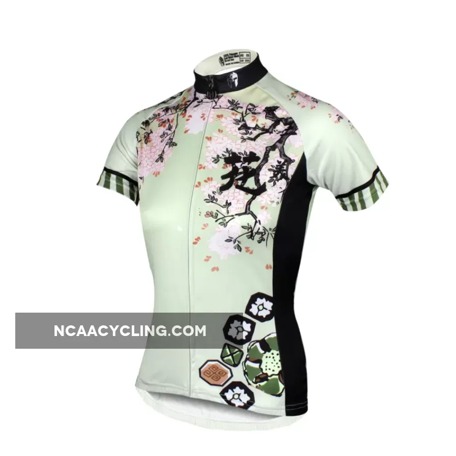 Ilpaladino Spring Nature Women's Quick Dry Short-Sleeve Green Cycling Jersey Biking Shirts Breathable Summer Sport Clothes NO.685