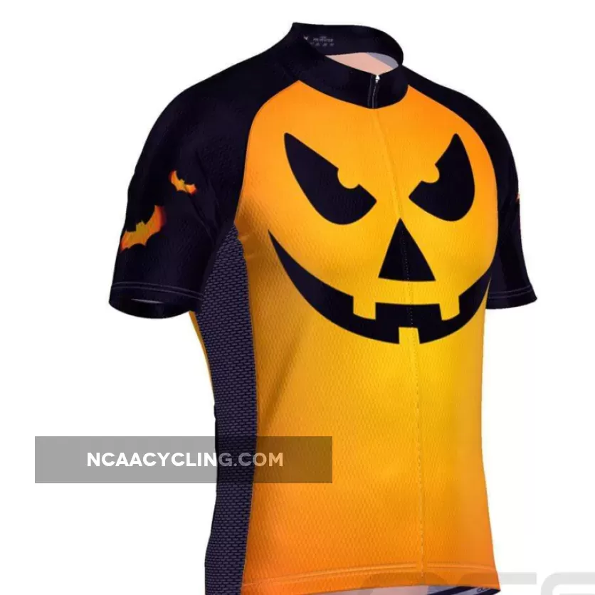 Men's Pumpkin Head Short Sleeve Cycling Jersey Brand New