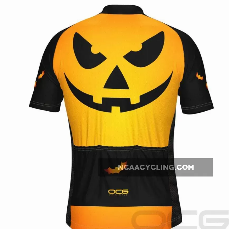 Men's Pumpkin Head Short Sleeve Cycling Jersey Brand New