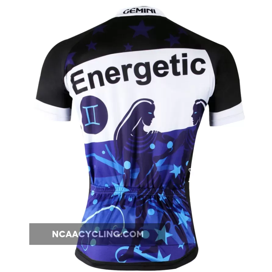Ilpaladino Gemini Energetic Constellation Series 12 Horoscopes Man's Short-sleeve Cycling Jersey Team Pro Cycle Jacket T-shirt Summer Spring Clothes Leisure Sportswear Apparel Signs of the Zodiac NO.267