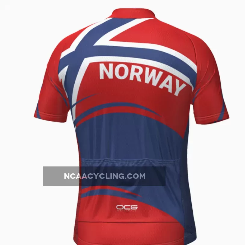 Men's Norway Bold Flag Short Sleeve Cycling Jersey To Buy