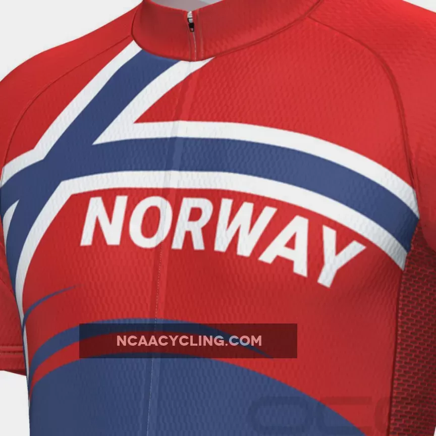 Men's Norway Bold Flag Short Sleeve Cycling Jersey To Buy