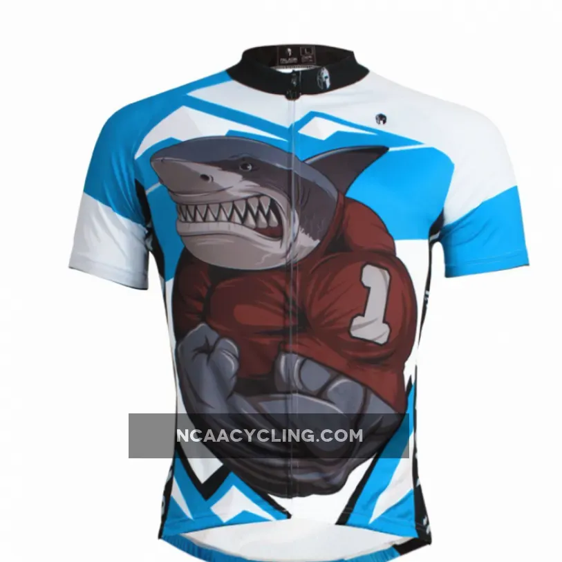 Muscular Shark Gridder Cycling Jersey Men's Short-Sleeve Bicycling Shirts Summer NO.643